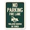 Signmission No Parking Fire Lane With Graphic Violators Booted or Towed Parking, A-1824-23737 A-1824-23737 - alternate 1